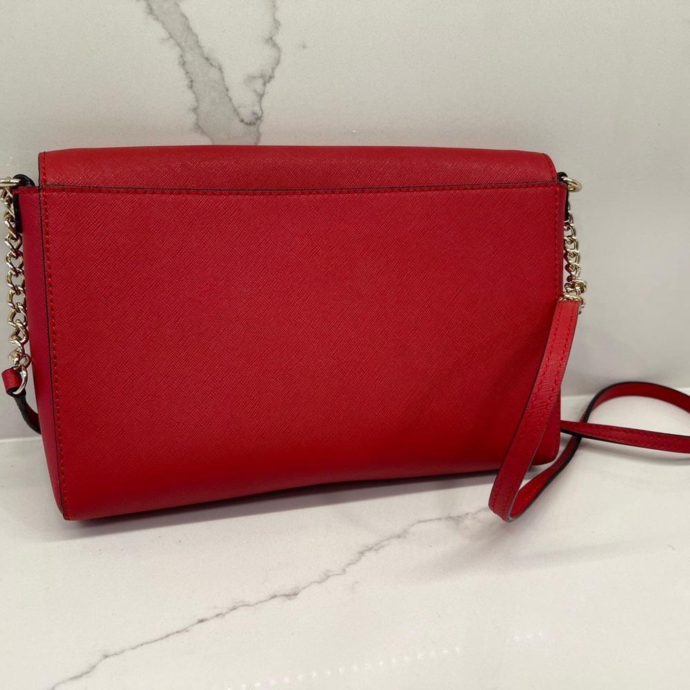 kate spade Red Crossbody Shoulder Bag with Gold Chain - Picture 2 of 3